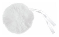 White Faux Fur 11cm Pompom