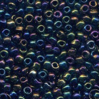 Dark Iridescent  Rocailles Beads (size 9)