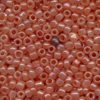 Dark Peach Rocailles Beads (size 9)