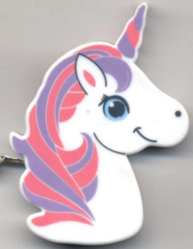 Peach and Purple Unicorn Retractable Tape Measure