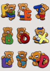 Teddy Iron On Letters Motifs